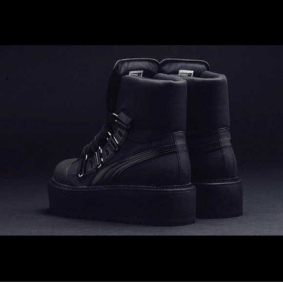 Black Fenty by Rihanna platform boots - Picture 2 of 4